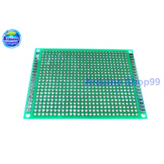 แผ่นปริ้นท์อเนกประสงค์ 2 หน้า PCB circuit board double-sided 6*8 cm หนา 1.6 mm