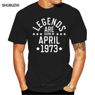 Newest Legends Are Born April 1973 T-Shirt For Mens Famous Streetwear Comical Boy Girl Tshirts Short Sleeve Hip Hop