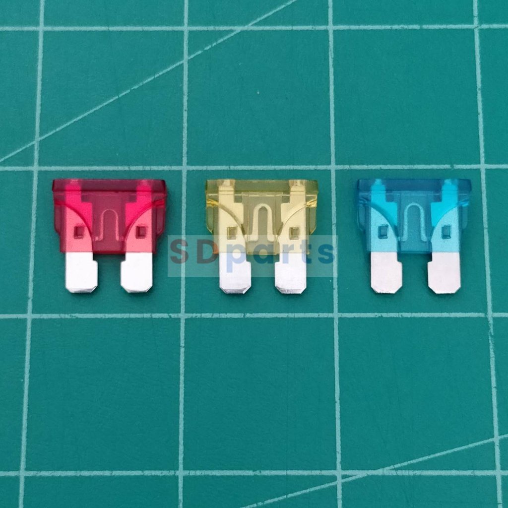 ฟิวส์ รถยนต์ Standard Fuse DC 12V 24V 10-32V 1A ถึง 50A #Standard Fuse (1 ตัว)