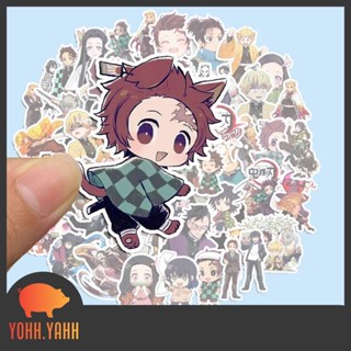 YOHH.YAHH (50 ชิ้น) สติ๊กเกอร์ดาบพิฆาตอสูร สติ๊กเกอร์ Demon Slayer sticker กันน้ำ ดาบพิฆาตอสูร สติ๊กเกอร์ไดคัทตกแต่ง คละ