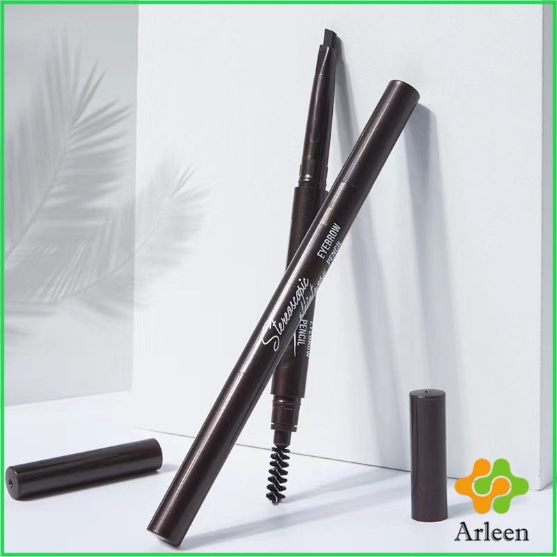 Arleen ดินสอเขียนคิ้ว หัวคู่ กันน้ำ ทนทานกว่า 2 หัว automatic eyebrow pencil
