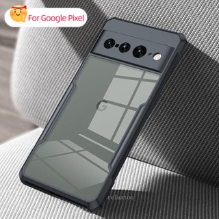 Clear Shockproof Armor Casing For Google Pixel 7 8 Pixel7 Pixel8 Pro 7a Pixel7pro 6A Pixel6A 5G Transparent Acrylic Soft Silicone Phone Case Anti Camera Protection Hard Back Cover