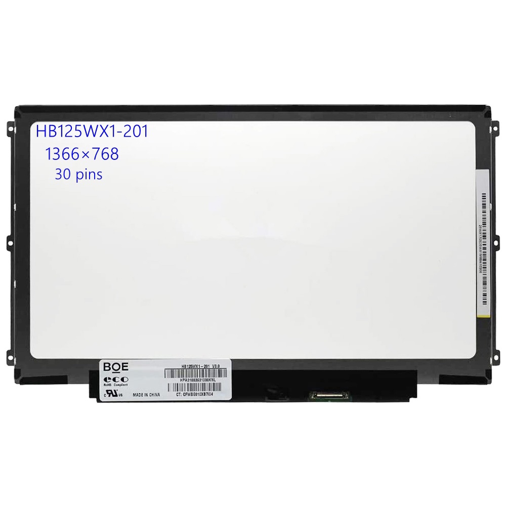 12.5 นิ้วแล็ปท็อปหน้าจอ lcd HB125WX1-201 fit HB125WX1-100 B125XTN02.0 สําหรับ Dell Latitude E7240 E7