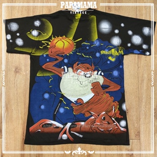 [ SPACE JAM ] The Movie @1996 OVP all Over Print เสื้่อการ์ตูน เสื้อวินเทจ papamama vintage