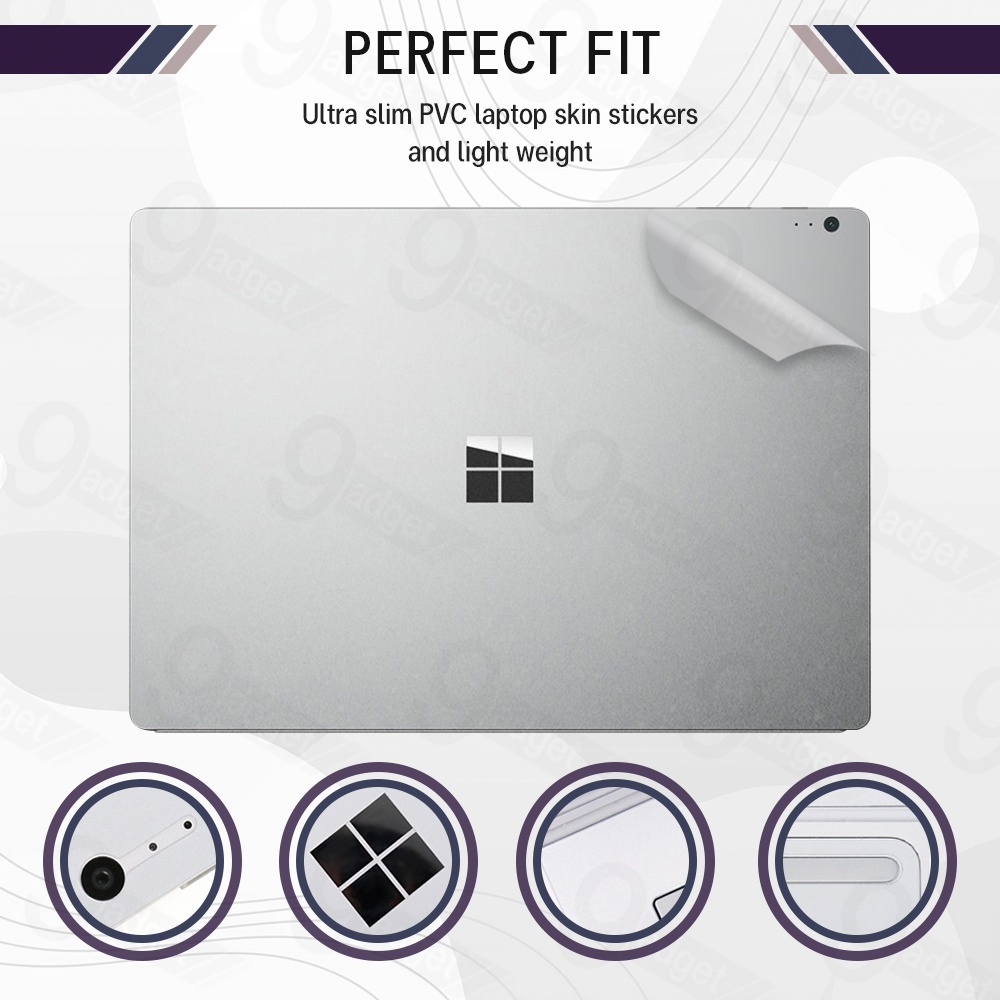 9Gadget - สติ๊กเกอร์ Surface Laptop Go 3 2 1 ขนาด 12.4 นิ้ว สีใส แบบด้าน ฟิล์มกันรอย สติ๊กเกอร์กันรอย เคส กระจก ฟิล์มหลัง - MacGuard Sticker Cover Protective Matte Clear Film Screen Guard