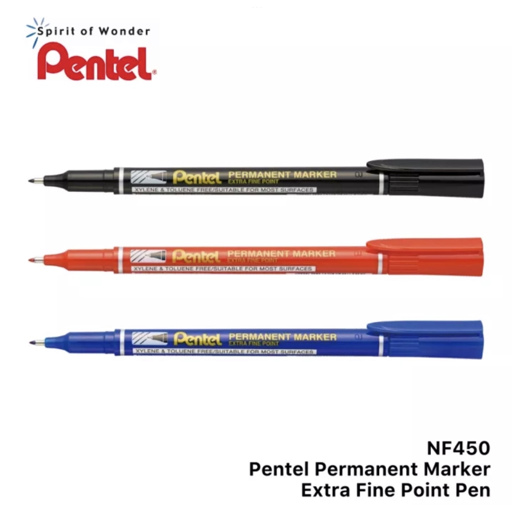 Pentel Permanent Marker NF450 / N450 / NLF50 / Refill NR401I ปากกามาร์คเกอร์เอนกประสงค์แบบลบไม่ได้