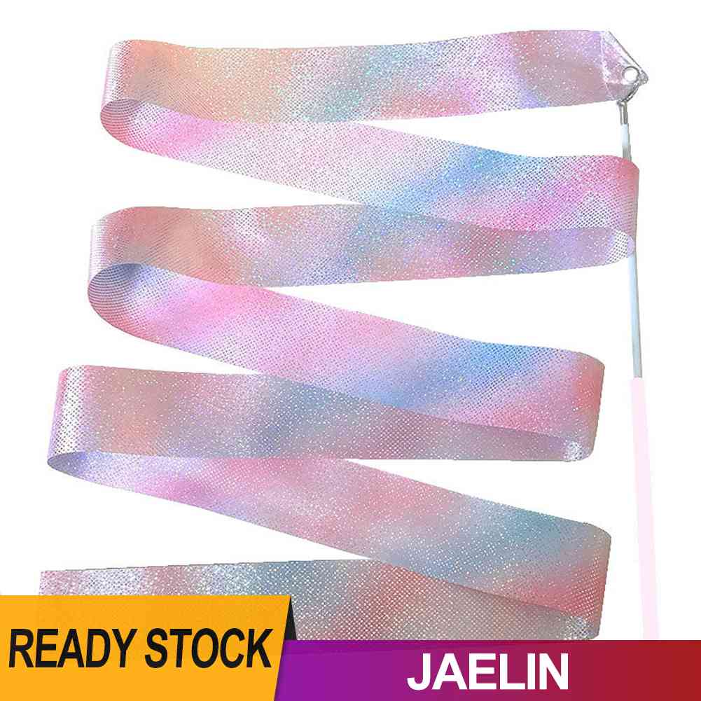 【จัดส่งฟรี】ริบบิ้นกลิตเตอร์ สําหรับเต้นบัลเล่ต์ยิมนาสติก [Jaelin.th]