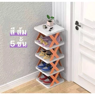 ชั้นวางรองเท้า แบบเรียบง่าย DIY วางข้างประตูบ้าน หอพักฯ ตู้รองเท้าขนาดเล็ก ชั้นวางรองเท้าหลายชั้นแบบเข้ามุม