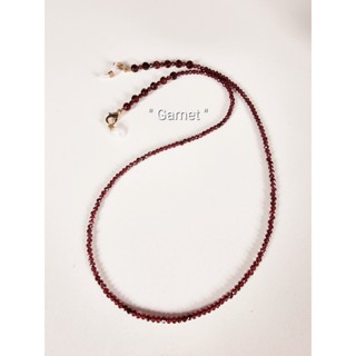 สายคล้องแมส หินนำโชค รุ่น 019A_Garnet