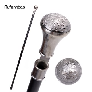 Greek Mythology Hercules Totem Relief Walking Stick with Hidden Plate Self Defense Fashion Cane Plate Cosplay Crosier St