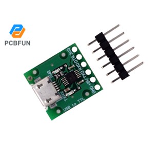 Pcbfun โมดูล DC3.3-5V 6PIN CH340E MSOP10 USB เป็น TTL สําหรับ Arduino Pro Mini STC STM32