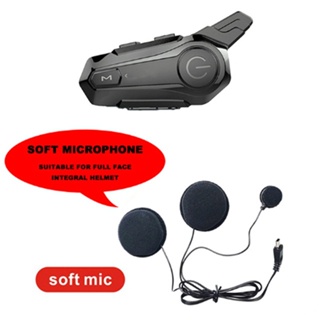 Motorcycle Bluetooth Helmet Intercom Universal Pairing Waterproof Interphone Headset with CNC Noise Reduction Function