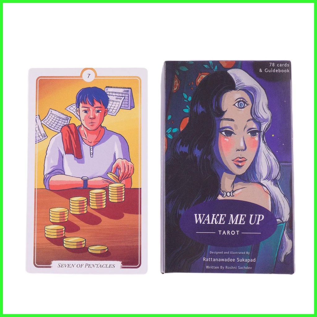 ไพ่ทาโรต์ Wake Me up Tarot เวอร์ชันภาษาอังกฤษเต็มรูปแบบ Magician Tarot Deck เกมกระดานไพ่ทาโรต์ Oracl