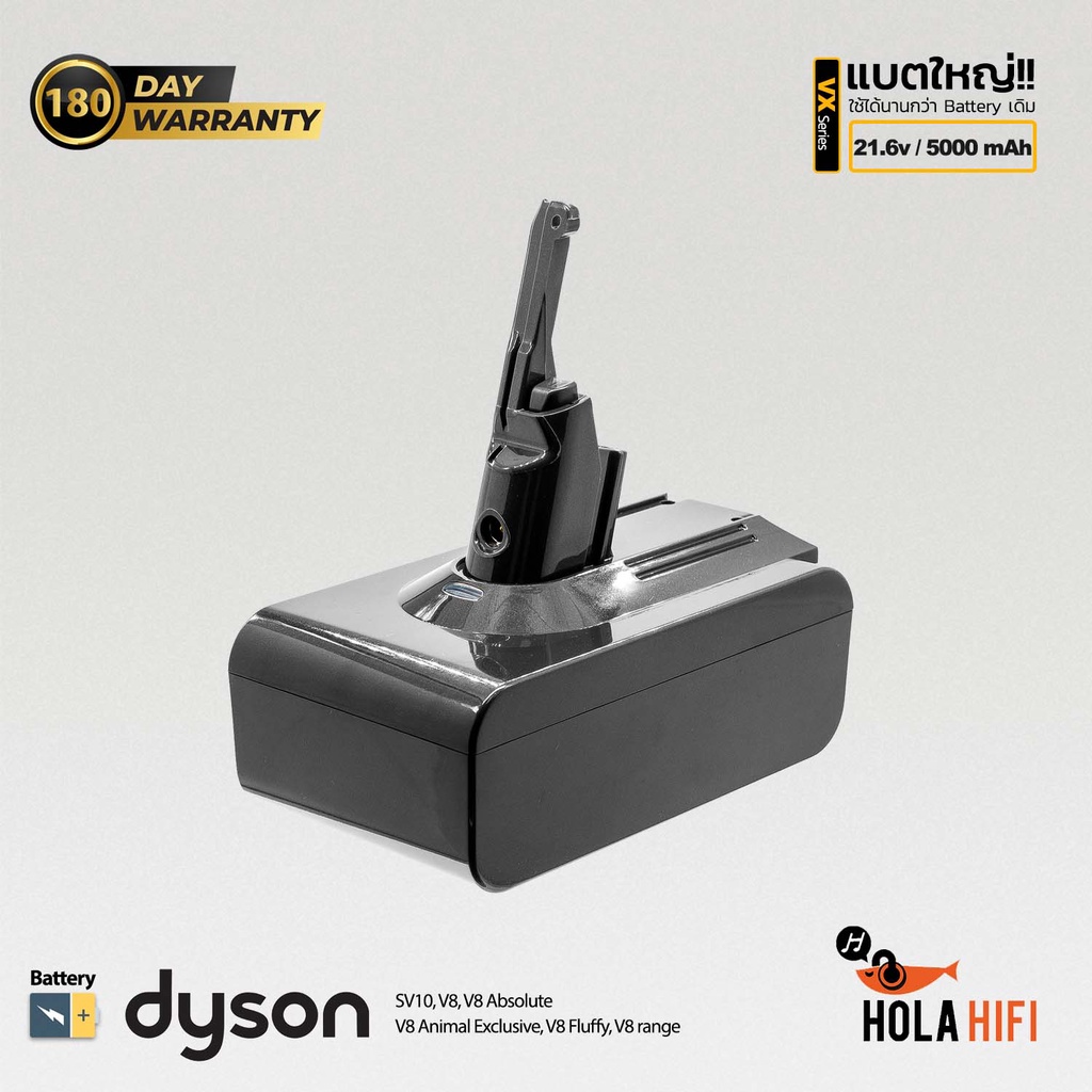 Battery 21.6V , 5000mAh Cameron Sino CS-DYC830VX for DYSON V8 รับประกัน 180 วัน