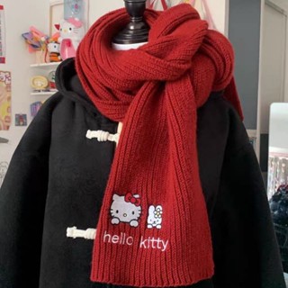 Cute Cartoon Scarf Girls New Homemade Kt Can Soft Sister Wind Sweet Warm Hundred Take Daily Scarf Knitted Cap Students Female