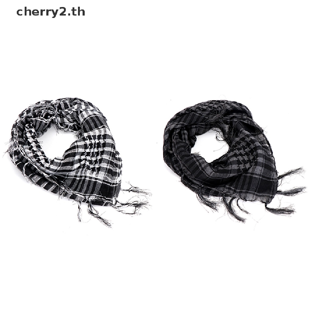 [cherry2] ผ้าพันคอ ผ้าคลุมไหล่ ทรงสี่เหลี่ยม น้ําหนักเบา กันลม สไตล์ทหาร อาหรับ แฟชั่นฤดูหนาว สําหรับผู้ชาย เดินป่า ขี่รถมอเตอร์ไซค์ [TH]