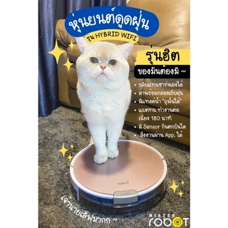 Mister Robot หุ่นยนต์ดูดฝุ่น ถูพื้น อัจฉริยะ รุ่น HYBRID WIFI ยอดนิยม สั่งงานผ่านรีโมท หรือ App ได้