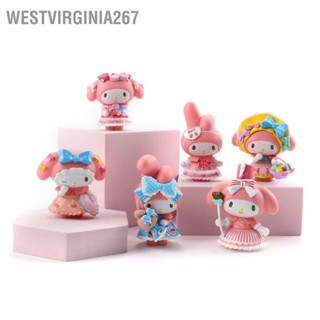 BWestvirginia267 โมเดลการ์ตูนน่ารัก 6 ชิ้น สําหรับตกแต่งบ้าน รถยนต์