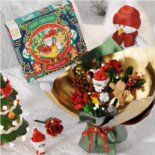 🎅Christmas music box⭐BLOCK บล็อกตัวต่อเลโก้ เซมโบ้ ร้านค้า ต้นคริสต์มาส คริสต์มาส  ของขวัญ
