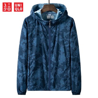 UNIQLO Upf50+ เสื้อแจ็กเก็ต ป้องกัน ระบายอากาศ เหมาะกับฤดูร้อน สําหรับผู้ชาย