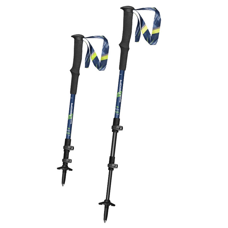 Pioneer Outdoor Trekking Pole A 3-Section Aluminum Alloy  for Hiking, Cross-Country, Outdoor Sports, External Lock Cane