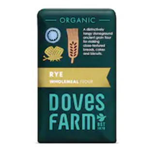 Doves Farm Organic Rye Wholemeal flour 1kg.อาหาร วัตถุดิบ แป้งทำขนม