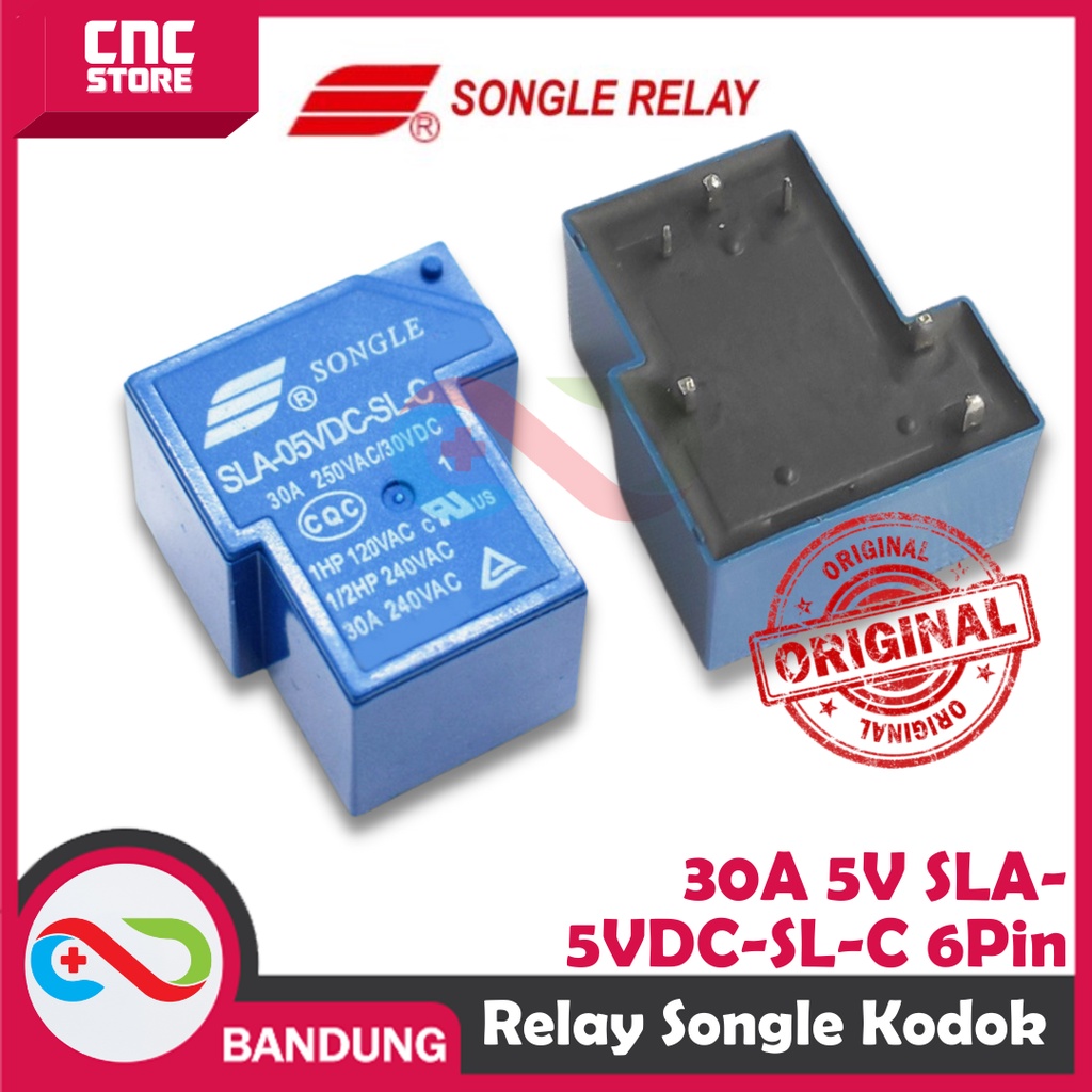 30A 5V SLA-5VDC-SL-C 6PIN 6 PIN FROG RELAY