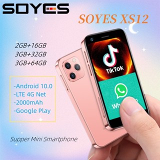 SOYES XS12 Unlocked 4G Mini Smartphone Android 10.0 3GB 64GB Ultra Thin Card Mobile Phone XS11 Upgraded Dual SIM Quad Core Cell