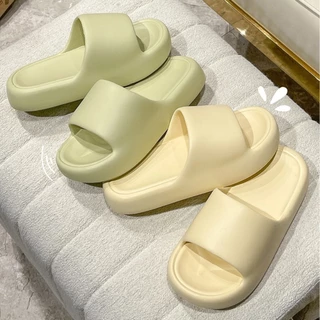 GaGiNang/พร้อมส่ง รองเท้าแตะส้นหนา รองเท้าเกาหลี ใส่ในบ้าน พื้นนิ่ม