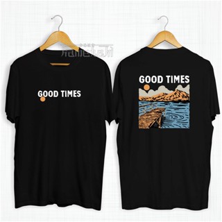 เสื้อยืดผ้าฝ้าย พิมพ์ลาย GOOD TIMES Adventure Mountain Beach Distro Kamehaki แฟชั่นฤดูร้อน สําหรับผู้ชาย และผู้หญิง 30s