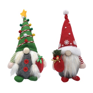 2pcs Bedroom Bedside Soft Party Bar Decoration Fireplace Faceless Doll Free Standing Christmas Gnome