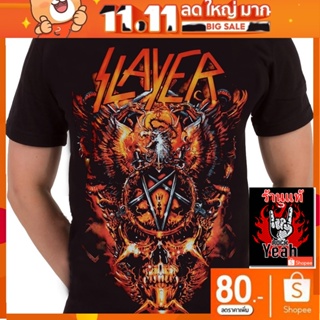 เสื้อวง Slayer เสื้อ สเลเยอร์ ร็อคในตำนาน ลายอมตะ เสื้อวินเทจ RCM1209