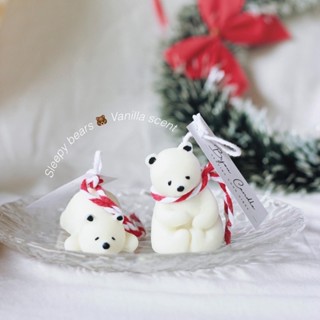 (พร้อมส่ง) Bijou Christmas candles เทียนหอมกลิ่นวนิลลา