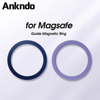 Ankndo Magsafe แผ่นสติกเกอร์แหวนแม่เหล็ก รองรับที่ชาร์จไร้สาย สําหรับที่วางแม่เหล็กในรถยนต์