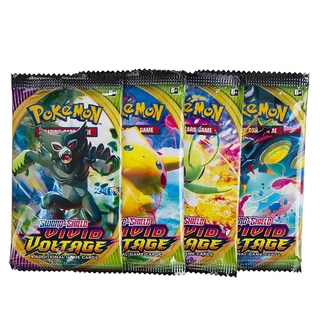 54-324pcs ภาษาอังกฤษ Pokemon Booster การ์ด Tradiner ดาบและโล่ Vivid แรงดันไฟฟ้าขยายเกมของเล่นเด็กแฟนๆ
