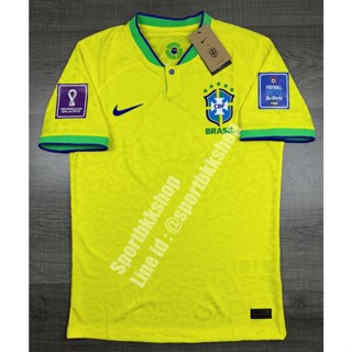 [Player] - เสื้อฟุตบอล ทีมชาติ Brazil Home บราซิล เหย้า เกรดนักเตะ พร้อมอาร์มฟุตบอลโลกปี 2022