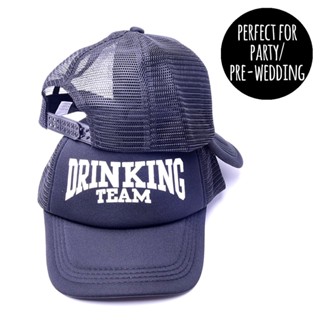 หมวกปาร์ตี้ DRINKING TEAM Black Baseball Cap