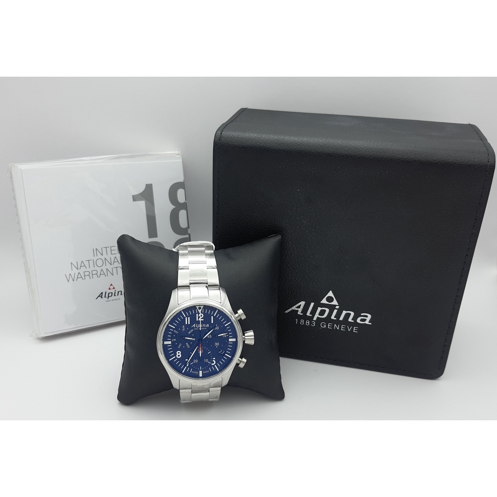นาฬิกา ALPINA MEN'S AL-371NN4S6B 42 MM STARTIMER PILOT QUARTZ CHRONOGRAPH พร้อมกล่อง (ใหม่)