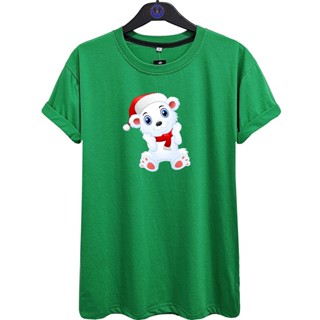 เสื้อยืดผ้าฝ้าย เสื้อยืดคริสต์มาสChristmas T-Shirt / CHRISTMAS Bear B / FAMILY TSHIRT / MERRY CHRISTMAS T-Shirt / Mother