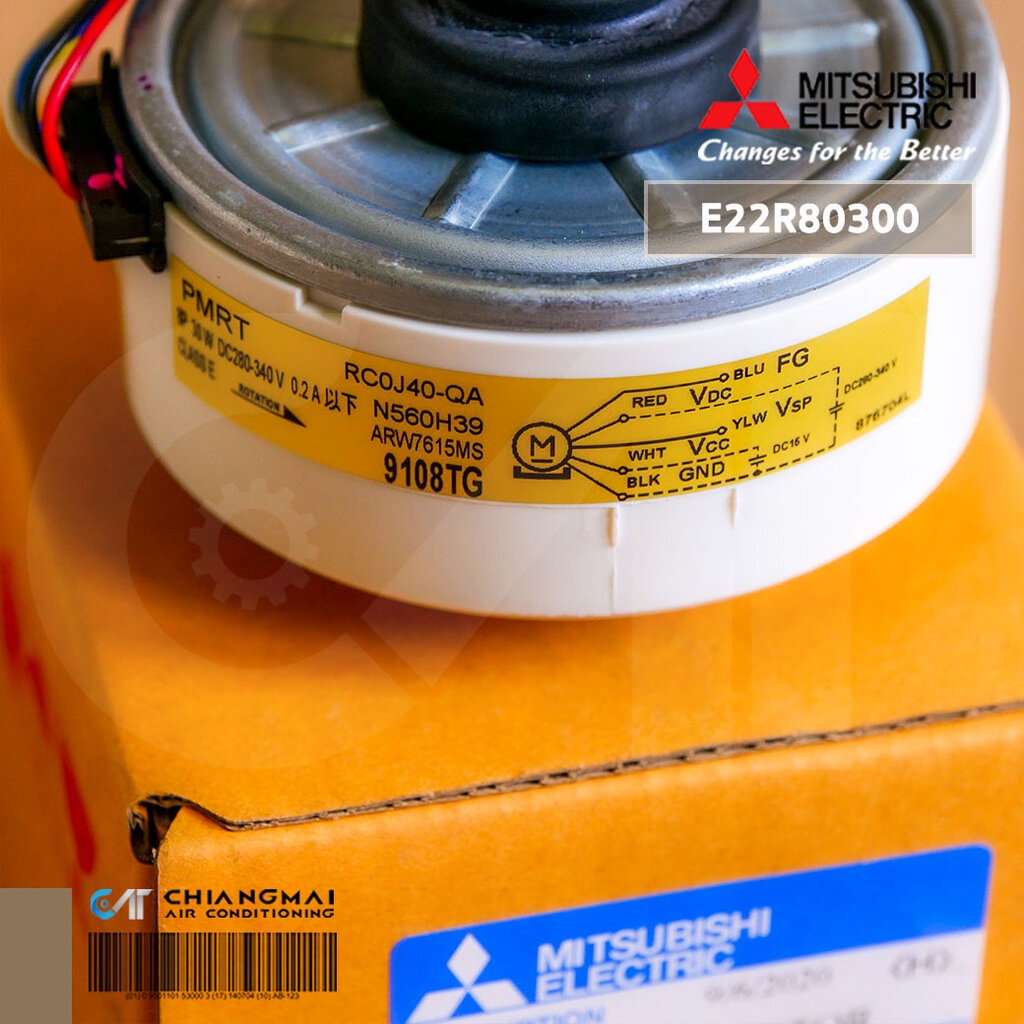 E22R80300 มอเตอร์แอร์ Mitsubishi Electric มอเตอร์แอร์มิตซูบิชิ มอเตอร์คอยล์เย็น 30W. RC0J40-QA N560H39 ARW7615MS ราคา ถูกที่สุด ดีลบีเคเค แกลเลอรีภาพที่ 2