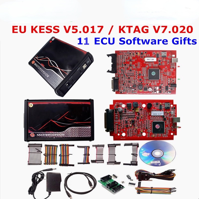 ออนไลน์ Kess V5.017 Master รุ่น 2.80 2.25 Ktag V7.020 4 LED BDM กรอบ Kess 5.017 OBD2 Manager Tuning 
