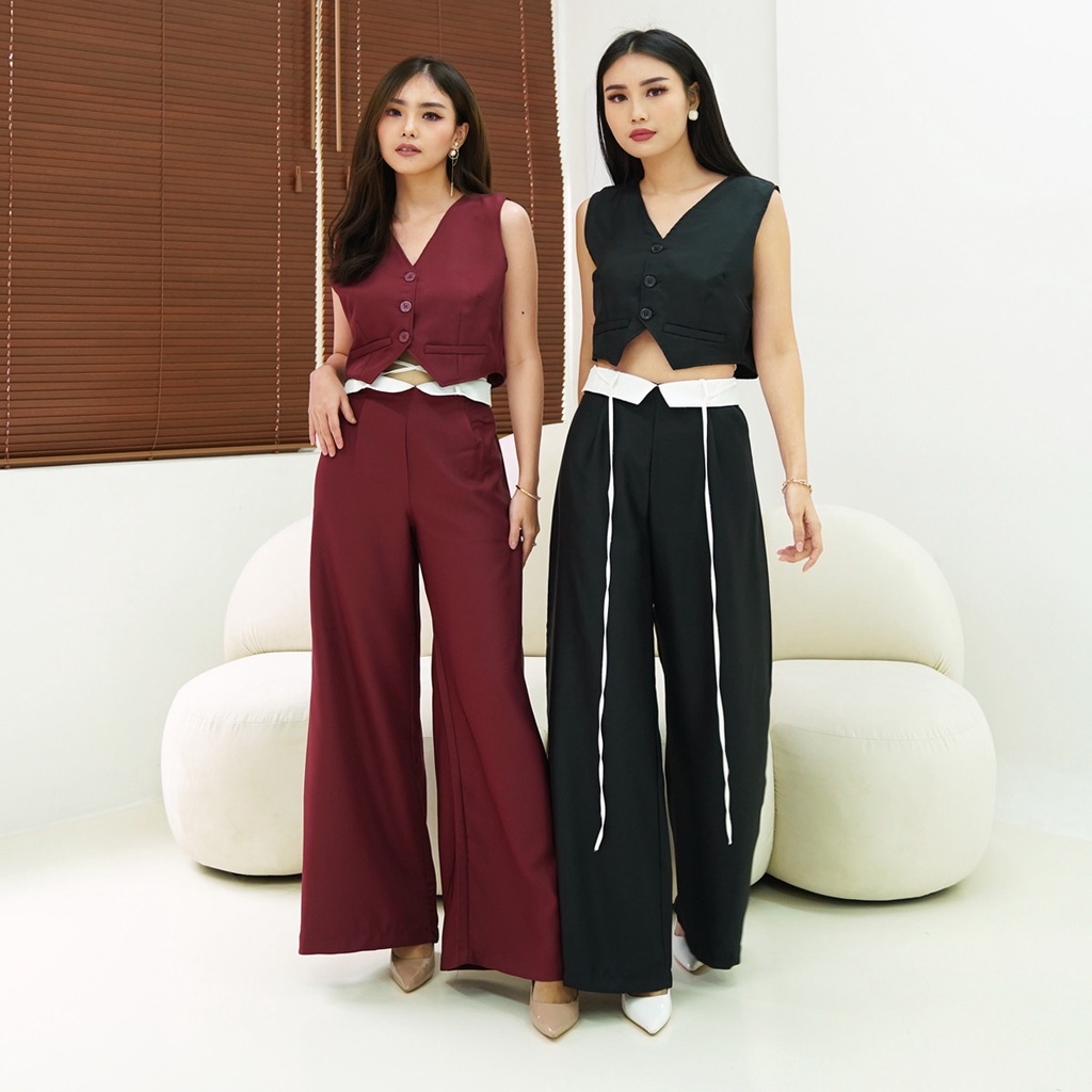 Gabriela Two Tone Pants กางเกงขายาวผู้หญิง