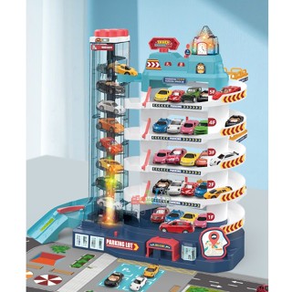 5 Levels Parking Lot Toy with 8 Cars and Lift Elevator Sound and Light Version Toy Car Park Toy (Ready Stock