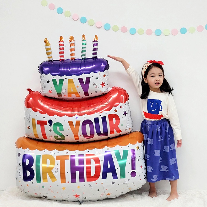 ลูกโป่งฟิล์มอลูมิเนียม สีรุ้ง ขนาด 102x62 ซม. สําหรับตกแต่งปาร์ตี้วันเกิด - รูปที่ 2