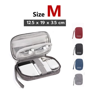 【พร้อมส่ง】กระเป๋าจัดระเบียบอุปกรณ์อิเล็กทรอนิกส์ 2ชั้น กระเป๋าอุปกรณ์มือถือ สายชาร์จ แบตสำรอง HDD เมาส์