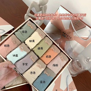 กางเกงในผู้หญิง สีพาสเทล กล่อง 10 ตัว / 10 สีหวานๆ ฟรีไซส์ และสาวอวบ แพค 4 ตัว