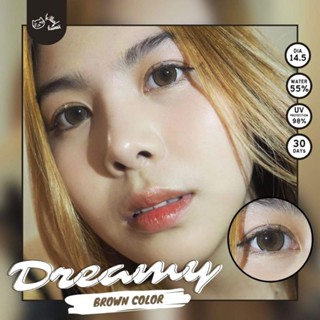 คอนแทคเลนส์ รุ่น Dreamy ยี่ห้อ Kitty Kawaii ตาโต สีตาล มีค่าสายตา