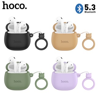 HOCO EW45 หูฟังบลูทูธ v5.3 TWS พร้อมเคสซิลิโคนรูปแมว ไมค์ในตัว สแตนด์บาย 200ชม. หูฟังไร้สาย เคสหูฟัง หูฟัง Bluetooth