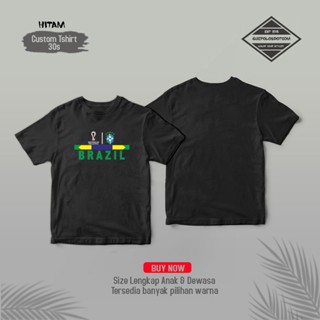 แฟชั่นคลาสสิกเสื้อยืด พิมพ์ลาย BRAZIL World Cup 2022