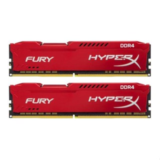 16GB (8GBx2) DDR4/2666 RAM PC (แรมพีซี) KINGSTON HyperX FURY RED ประกันLT